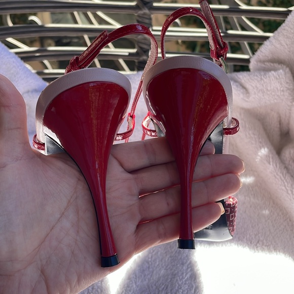 PRADA FLORAL SLINGBACK HEELS - Picture 8 of 16